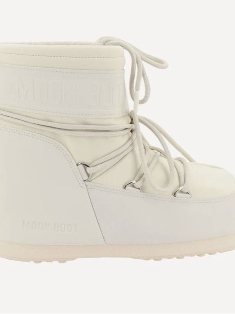 Moon Boot Women's Off-White Lace-Up Winter Boot